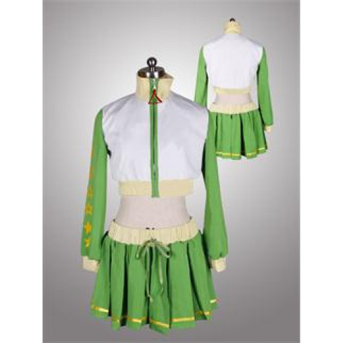 Vocaloid Project Diva 2nd Miku White Green Cosplay Costume