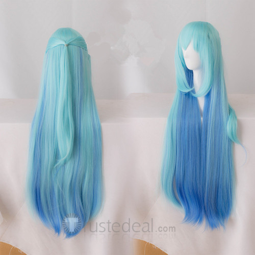Konosuba God’s Blessing on this Wonderful World Aqua Long Blue Cosplay Wig100cm