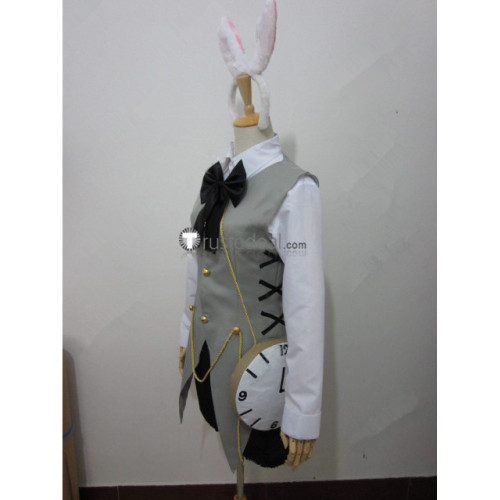 Vocaloid Len Alice in Musicland Gray Cosplay Costume
