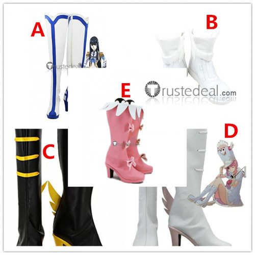 Kill La Kill Satsuki Kiryuin Nonon Jakuzure Matoi Ryuko Nui Harime White Pink Cosplay Shoes Boots