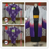 Kimetsu no Yaiba Demon Slayer Ubuyashiki Kagaya Kiriya Kanata Purple Kimono Cosplay Costumes