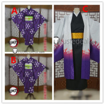 Kimetsu no Yaiba Demon Slayer Ubuyashiki Kagaya Kiriya Kanata Purple Kimono Cosplay Costumes