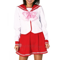 Red Long Sleeves School Uniform