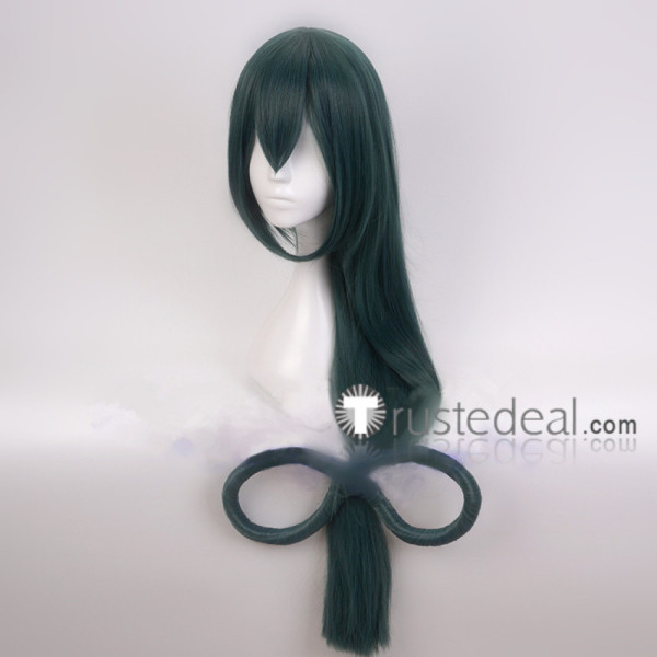My Hero Academia Boku no Hero Academia Tsuyu Asui Dark Green Cosplay Wig