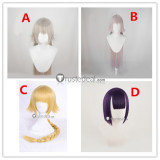 Fate Apocrypha Fate Grand Order FGO Ruler Jeanne d'Arc Alter Shuten Douji Blonde Grey Pinkish Purple Cosplay Wigs