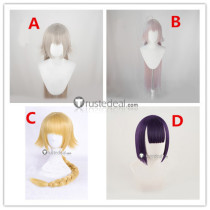 Fate Apocrypha Fate Grand Order FGO Ruler Jeanne d'Arc Alter Shuten Douji Blonde Grey Pinkish Purple Cosplay Wigs
