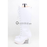 Date A Live Date A Bullet 2 White Queen Inverse Kurumi Tokisaki White Kurumi Military Cosplay Shoes Boots