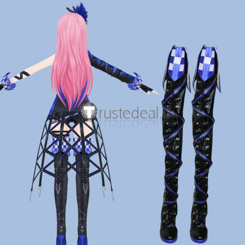 Project Diva X Luka Black Cosplay Shoes Boots