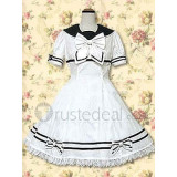 Cotton White Lace Bow Loltia Dress(CX734)