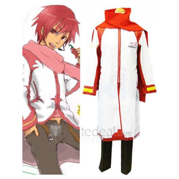 Vocaloid Akaito Red and White Cosplay Costume