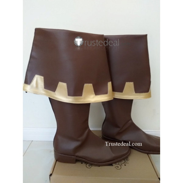 Commission Monkey Island Guybrush Ulysses Threepwood Pirate Brown Cosplay Boots Shoes