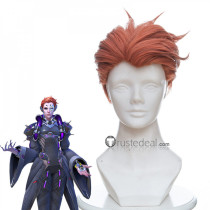 Overwatch Support Moira O'Deorain Orange Cosplay Wig