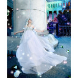 Sailor Moon Tsukino Usagi Princess White Formal Cosplay Dress