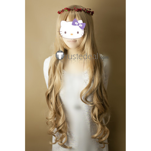 Vampire Knight Souen Ruka Blonde Brown Cosplay Wig100cm