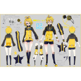 Vocaloid Kagamine Rin Len Stylish Energy Project DIVA F Cosplay Costumes