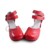 Cross Straps Pink Sweet Lolita Sandals