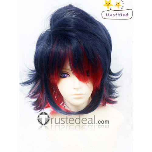 KILL la KILL Ryouko Matoi Blue Red Cosplay Wig