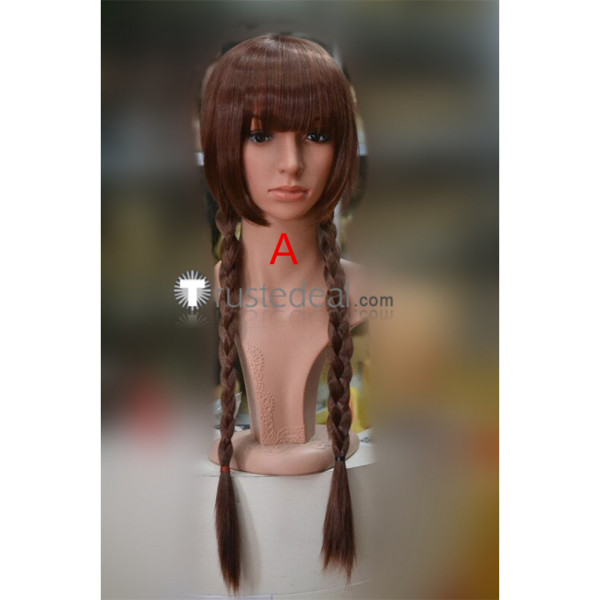 Wadanohara and the Great Blue Sea Wadanohara Long Brown Braids Cosplay Wig