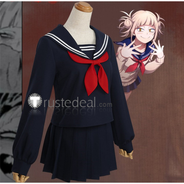 My Hero Academia MHA Boku no Hero Academia Himiko Toga Blue Uniform Cosplay Costume 1