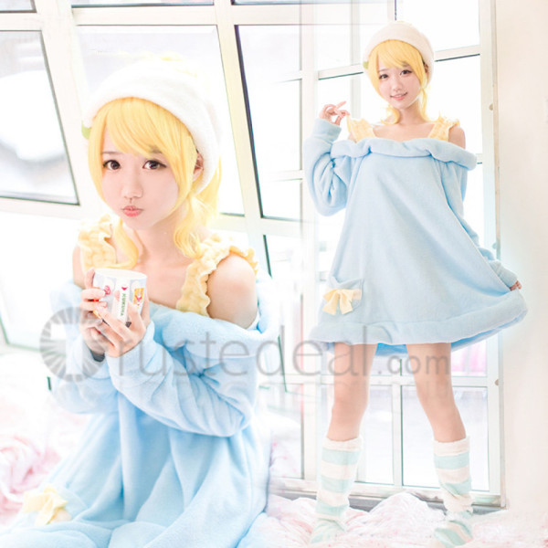 Love Live Eli Ayase Blue Pajamas Cosplay Costume