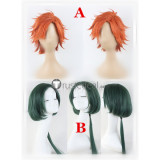 Fire Emblem Three Houses Linhardt Sylvain Hilda Green Orange Pink Ponytails Cosplay Wig