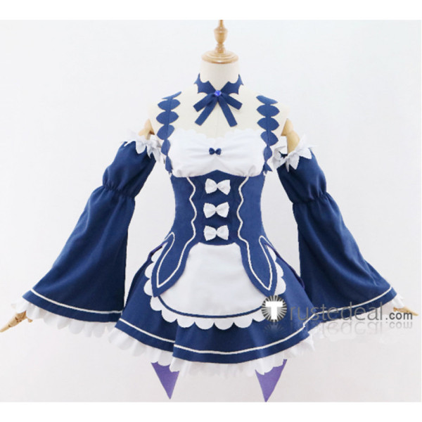 Re Zero Kara Hajimeru Isekai Seikatsu Twins Rem Ram Small Devil Demon Maid Cosplay Costumes