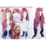 League of Legends Seraphine Pink Purple Blue Cosplay Wigs