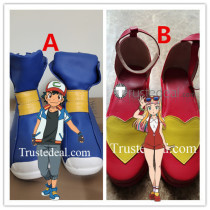 Commission Pokemon Movie The Power of Us Ash Risa Lisa Cosplay Shoes Boots