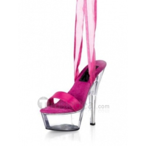 Slick-Surfaced Leather Upper High Heel Open-toes Platform Sexy Sandals(99-75)