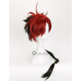 Seraph of the End Owari no Serafu Crowley Eusford Red Black Braid Cosplay Wig