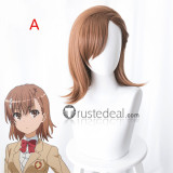 Toaru Majutsu no Index A Certain Scientific Railgun Misaka Mikoto Brown Cosplay Wig