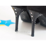 Top quality nuback high heel pumps side zipper and bowknot with rhinestone knee boots (D1073)
