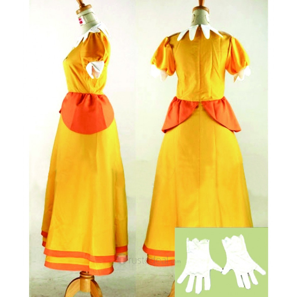 open lace back dress Nintendo Princess Daisy Cosplay Costume Custom Made  MJcostume