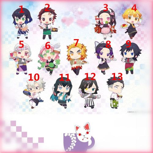 Kimetsu no Yaiba Demon Slayer Tanjiro Nezuko Inosuke Shirobu Mitsuri Obanai Kamado Zenitsu Giyu Cafe Maid Cosplay Costumes