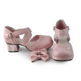 Cross Straps Pink Sweet Lolita Sandals