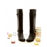 Top quality soft leather upper gauze inside rubber sole knee boots(JYs8)