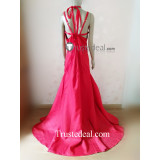 Sailor Moon Hino Rei Sailor Mars Illustration Red Princess Dress Cosplay Costume
