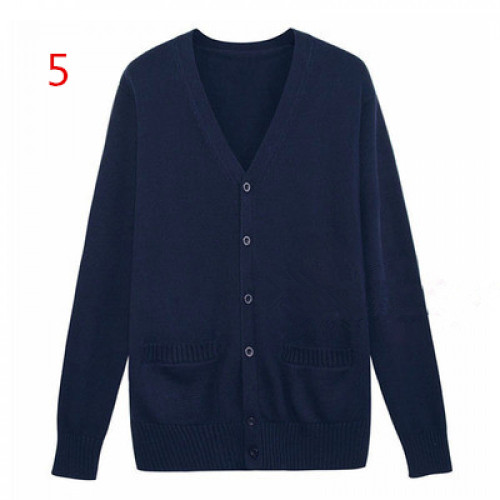 Japanese Anime JK School Uniform V-neck Cardigan Sweater Blue Gray Purple Pink Yellow Cosplay Costumes