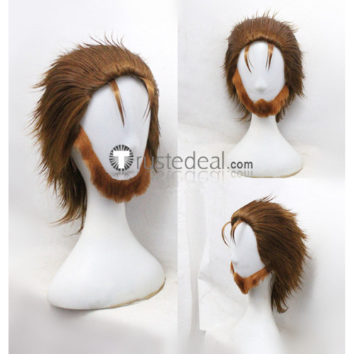 Fate Grand Order FGO Caster of Red William Shakespeare Brown Cosplay Wig