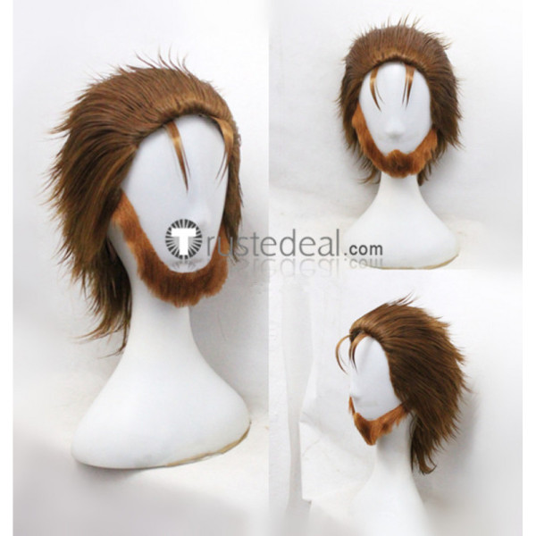Fate Grand Order FGO Caster of Red William Shakespeare Brown Cosplay Wig