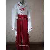 InuYasha Kikyo Miko Red White Kimono Cosplay Costume