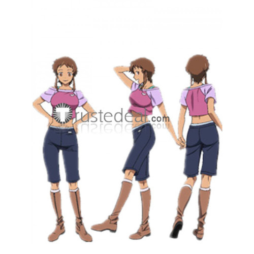 Mirai Nikki Hinata Hino Brown Cosplay Shoes Boots
