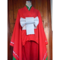 Mirai Nikki Kasugano Tsubaki Red Kimono Cosplay Costume
