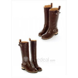 Top quality PU flat heel with double strps boots(D1051)