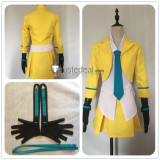 Phoenix Wright Ace Attorney Dual Destinies Athena Cykes Yellow Cosplay Costume