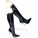 Patent Leather Upper High Heel Leg-Length Closed-toes Sexy Boots(LC-150)
