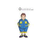 Digimon Frontier J.P. Shibayama Blue Jumpsuit Cosplay Costume