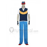 Pokemon Ash Ketchum Royal Blue And Yellow Cosplay Costume 1