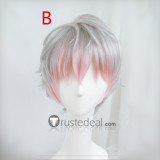 Mystic Messenger Unknown Saeran Choi White Pink Cosplay Wig