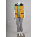Pokemon Trainer Brock Orange Cosplay Costume2
